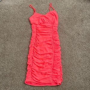 teen girls hot pink mini dress